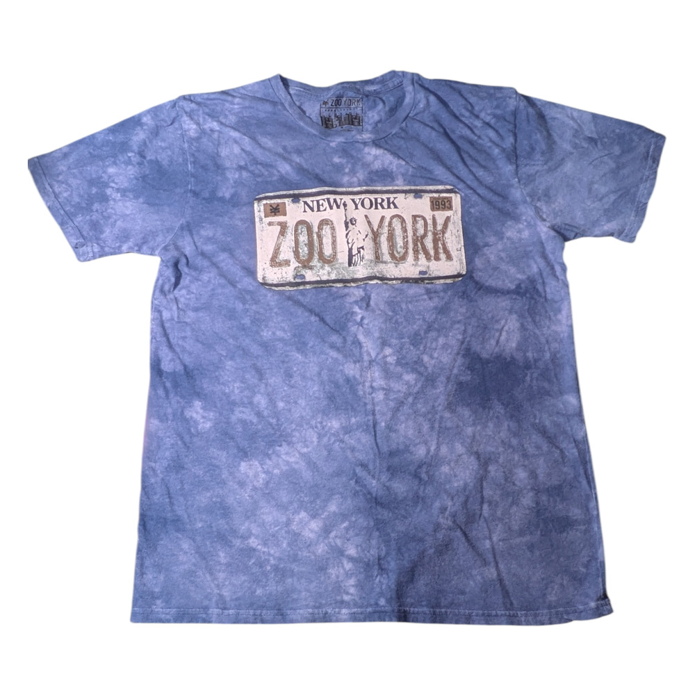 Zoo York -Tie Dye Logo Blue And White Graphic T Shirt - Size Med - GUC -Preowned